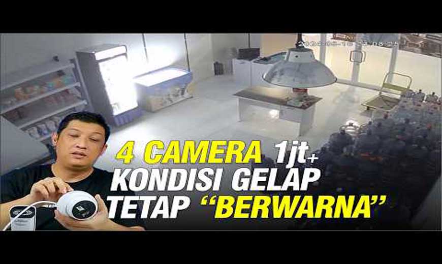 WOW MURAH AMAT !! 1 juta'an DAPAT 4 KAMERA cctv & bisa berwarna di tempat gelap